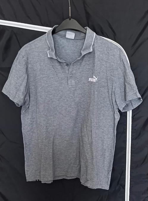 Heren polo maat L merk Puma., Kleding | Heren, Polo's, Gedragen, Maat 52/54 (L), Grijs, Ophalen