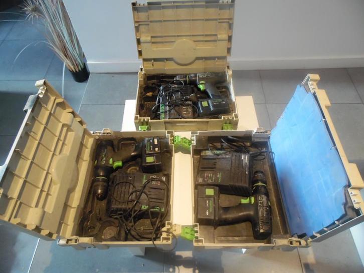 Festool vijsmachines en accessoires, Bricolage & Construction, Outillage | Foreuses, Utilisé, Enlèvement