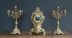 Garniture de cheminée Kienzle en laiton doré, Antiquités & Art, Antiquités | Horloges, Enlèvement