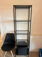 Glazen open kast zwart, Ophalen, Zo goed als nieuw