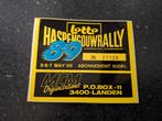 Sticker 1989 Lotto Haspengouw autorally abonnement, Verzamelen, Stickers, Ophalen of Verzenden, Zo goed als nieuw, Auto of Motor