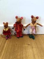 3 vintage knuffelmuizen met kast en bed, Ophalen, Gebruikt