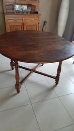 Houten eettafel (ovaal of rond), Huis en Inrichting, Tafels | Eettafels, Ophalen, Gebruikt, Vijf personen of meer, Ovaal