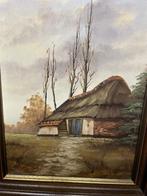 Schilderij - schuur, Antiek en Kunst, Ophalen of Verzenden