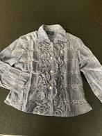 Blauw bloesje met lange mouwen: maat 128, Enlèvement ou Envoi, Utilisé, Fille, Chemise ou Chemisier