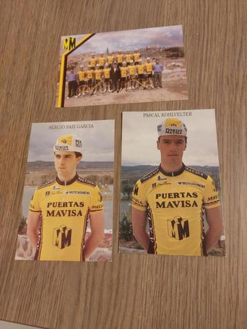 3 Wielerkaarten : Puertas Mavisa 1990 beschikbaar voor biedingen