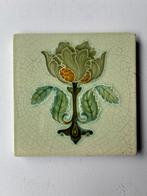 Mooie Art Nouveau tegel 15,3x15,3x0,9 cm, Antiek en Kunst, Ophalen of Verzenden