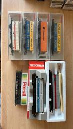 Set van 7 HO-containerwagens, Hobby en Vrije tijd, Ophalen, Gebruikt, Gelijkstroom, Fleischmann