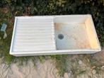 Spoelbak / lavabo / pompbak wit, Ophalen, Gebruikt, 100 tot 150 cm, Wit
