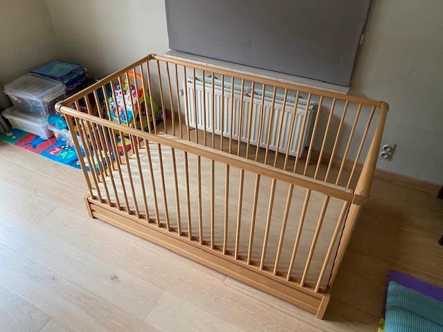 tweeling box, Kinderen en Baby's, Babyparken, Gebruikt, Rechthoekig, In hoogte verstelbaar, Boxkleed, Ophalen