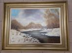 Schilderij met winterlandschap, Ophalen