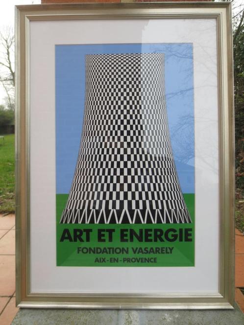 Vasarely "Tour de refroidissement" exposition Art & Energie, Antiquités & Art, Art | Autres Art, Enlèvement ou Envoi