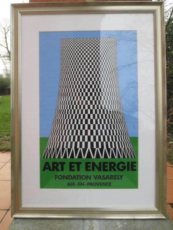 Vasarely "Koeltoren" expo Art & Energie, Antiek en Kunst, Kunst | Overige Kunst, Ophalen of Verzenden