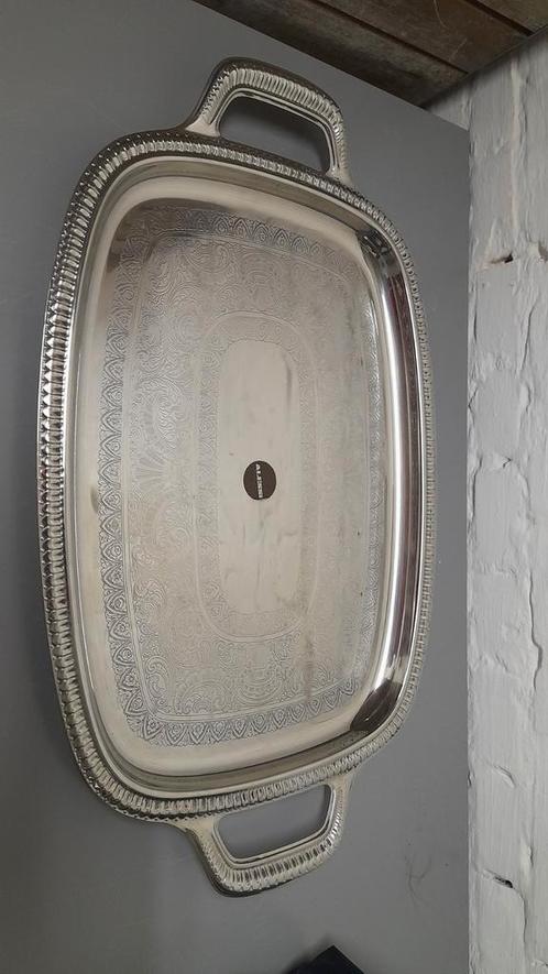 Groot inox dienblad Alessi (66x34), Huis en Inrichting, Woonaccessoires | Dienbladen, Zo goed als nieuw, Metaal, Rechthoekig, Ophalen of Verzenden