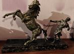 Krijger met paard, Antiek en Kunst, Ophalen, Brons