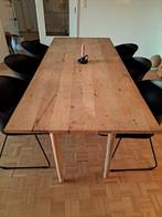 Houten eettafel 90x210, Ophalen, Gebruikt, 200 cm of meer, 50 tot 100 cm