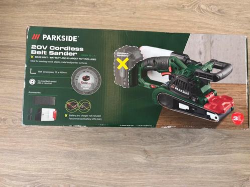 Parkside 20V Accu Bandschuurmachine Nieuw, Doe-het-zelf en Bouw, Gereedschap | Schuurmachines, Nieuw, Bandschuurmachine, Ophalen