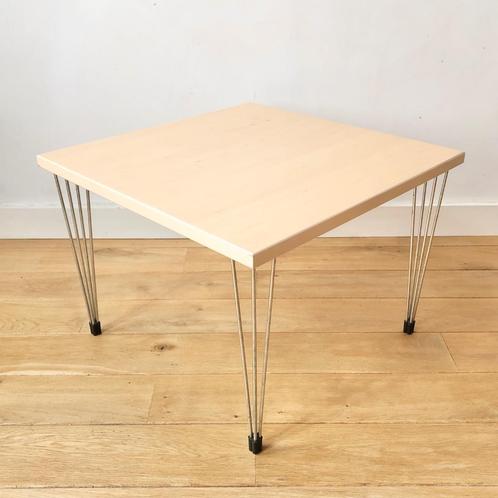80S PIN AGE BIJZETTAFEL, Huis en Inrichting, Tafels | Bijzettafels, Gebruikt, Vierkant, Minder dan 45 cm, 55 tot 75 cm, Hout, Ophalen