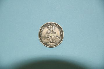 Côte Française des SOMALIS : 20 Francs 1952 beschikbaar voor biedingen