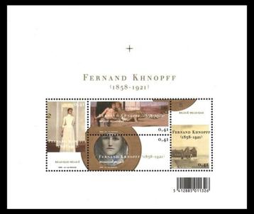 BL107 Fernand Khnopff peintre, sculpteur, graveur et dessin., Enlèvement ou Envoi, Timbre-poste, Neuf