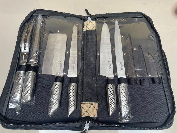 Messenset in handige opbergtas, Huis en Inrichting, Keuken | Bestek, Nieuw, Bestekset, Inox of Chroom, Vaatwasserbestendig, Ophalen