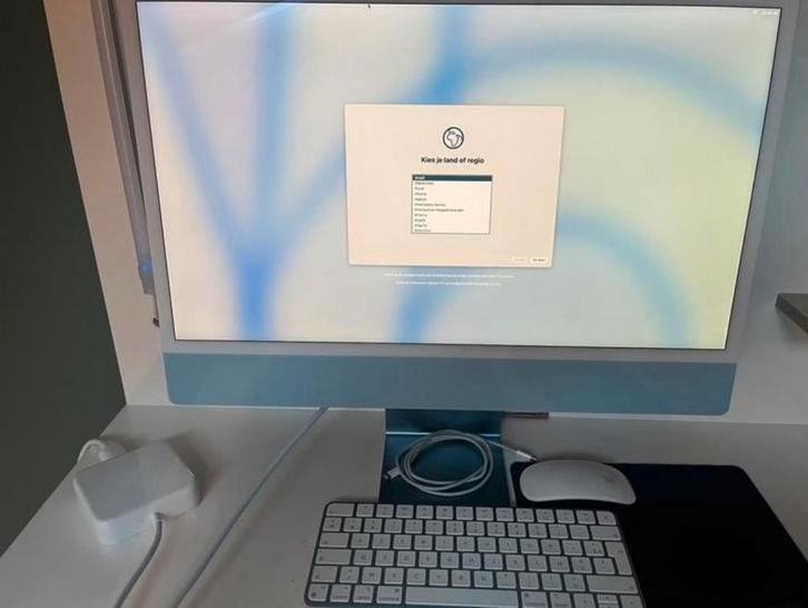 Apple 24” Imac M1, Computers en Software, Apple Desktops, Zo goed als nieuw, iMac, Ophalen