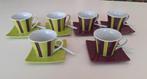 Service Espresso NEUF lot 6 tasses sous tasses et cuillères, Neuf, Enlèvement ou Envoi, Autres styles, Porcelaine