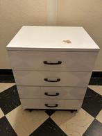 Meuble à tiroirs blanc contreplaqué, Enlèvement, Utilisé, Bois Contreplaqué Blanc