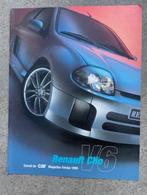 Ctalogue Renault Clio V6, Boeken, Auto's | Folders en Tijdschriften, Ophalen of Verzenden, Zo goed als nieuw, Renault