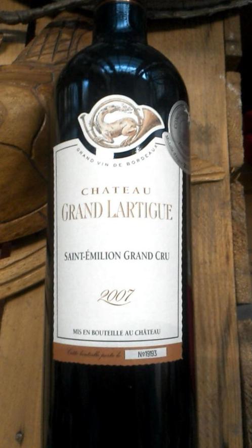 bouteille de vin 2007 chateau grand lartigue ref12206664, Collections, Vins, Neuf, Vin rouge, France, Pleine, Enlèvement ou Envoi