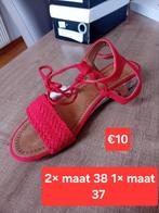 Nieuwe rode sandalen maat 37 en 38 €10, Nieuw, Sandalen of Muiltjes, Ophalen of Verzenden, Rood
