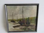 Schilderij Berten Van de Velde Haven Boekhoute olie op panee, Antiek en Kunst, Kunst | Schilderijen | Klassiek, Ophalen of Verzenden