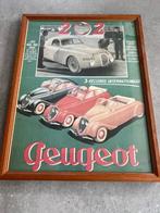 Peugeot 202 vintage poster, Verzamelen, Ophalen of Verzenden, Zo goed als nieuw, Rechthoekig Liggend, Reclame