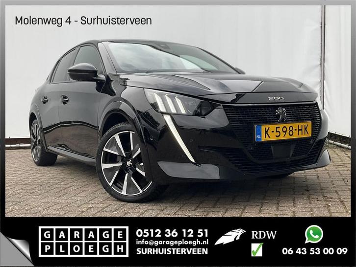 Peugeot e-208 EV GT Pack 50 kWh H.Leer Stoelverw Carplay Nav, Auto's, Peugeot, Bedrijf, ABS, Adaptive Cruise Control, Airbags