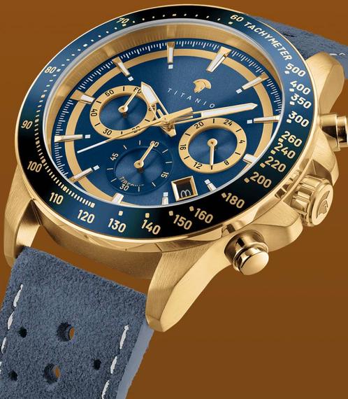TITANIO TIBERIUS SPORT CHRONO TWV499€! 💯%NIEUW, ORIGINEEL, Handtassen en Accessoires, Sporthorloges, Nieuw, Ophalen of Verzenden