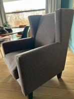 Wingback zetel, donkerbruin, Huis en Inrichting, Ophalen, Gebruikt, 75 tot 100 cm, Landelijk, hotel chic