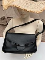 vintage Delvaux handtas, zwart leder, Handtassen en Accessoires, Ophalen of Verzenden, Gebruikt, Zwart, Handtas