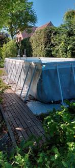 Intex rechthoekig zwembad + toebehoren, Tuin en Terras, Ophalen, Gebruikt, 200 tot 300 cm, Rechthoekig