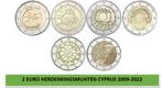 2 euro herdenkingsmunten Cyprus 2009-2022, Ophalen of Verzenden, Cyprus, 2 euro