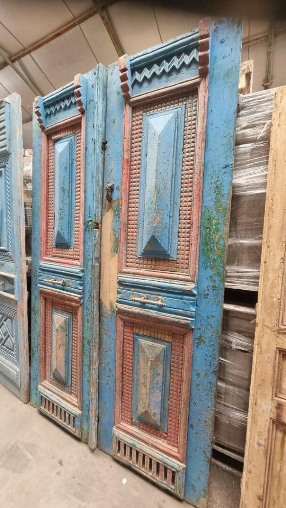 ANTIEKE DUBBELE DEUR 143X240 CM, Antiek en Kunst, Antiek | Woonaccessoires, Ophalen of Verzenden