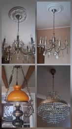4x grote oude hanglampen in zeer goede staat, Antiek en Kunst, Ophalen