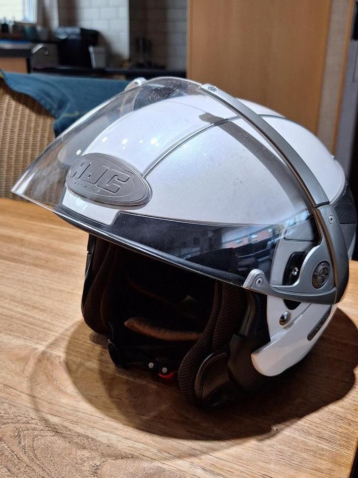 HJC scooterhelm, Fietsen en Brommers, Brommerhelmen, Zo goed als nieuw, Large, Ophalen of Verzenden
