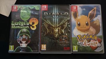 Jeux Switch, Pokemon, Diablo, Luigi’s Mansion 3 beschikbaar voor biedingen