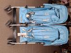 Tweelingbuggy koelstra incl 4 voetenzakken 50 euro, Enlèvement, Utilisé, Koelstra, Protection de pluie