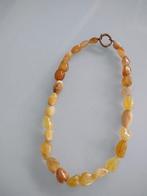 Oude chalcedony Agaat kralen ketting., Overige materialen, Gebruikt, Overige kleuren, Ophalen of Verzenden