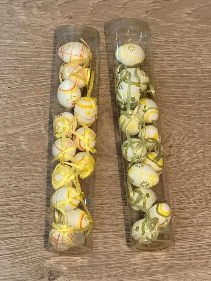 Paaseitjes met ophanglusje (24 stuks), Diversen, Pasen, Gebruikt, Ophalen of Verzenden