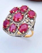 14 karaat prachtige armband met 35 robijnen met certificaat, Or, Enlèvement, Avec pierre précieuse, Neuf