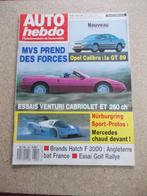 AUTO HEBDO OPEL CALIBRA GT VENTURI CABRIOLET 1989, Livres, Autos | Brochures & Magazines, Opel, Utilisé, Enlèvement ou Envoi