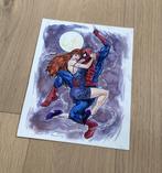 Spiderman - Mary-Jane Watson - aquarelle - dessin original, Envoi, Neuf