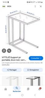 Glazen bijzettafeltje aan het einde van de bank: vittsjö van, Huis en Inrichting, Ophalen, Zo goed als nieuw